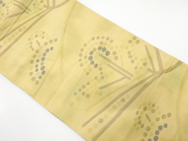 JAPANESE FUKURO OBI / WOVEN ABSTRACT FLOWER